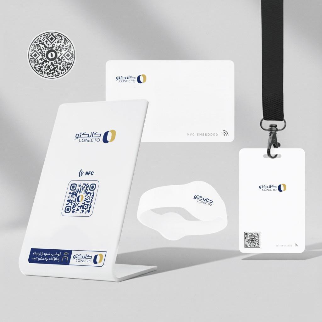 conecto nfc products استند هوشمند کانکتو: مدرن‌ترین راه ارتباط با مشتریان کانکتو استند هوشمند NFC